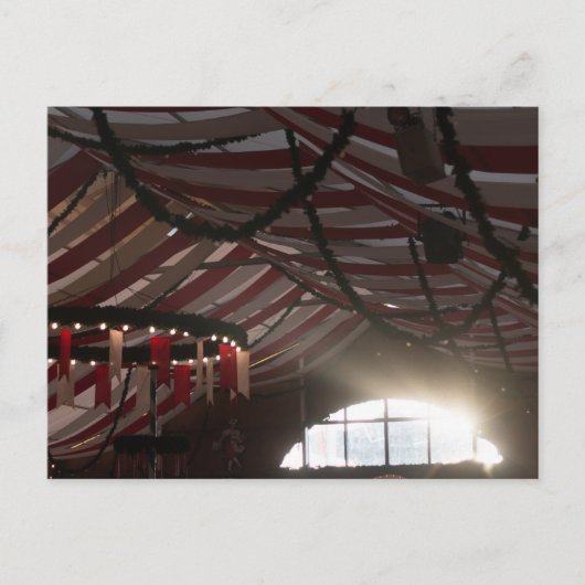 FESTZELT HIMMEL HAAGER HERBSTFEST BEI ABENDSONNE BRIEFKAART (Voorkant)