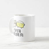 Feta Brie-Geloof It Funny Cheese Pun Koffiemok (Voorkant links)