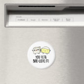 Feta Brie-Geloof It Funny Cheese Pun Magneet (Insitu (Vaatwasser))