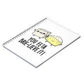 Feta Brie-Geloof It Funny Cheese Pun Notitieboek (Linkerzijde)