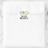 Feta Brie-Geloof It Funny Cheese Pun Ronde Sticker (Tas)