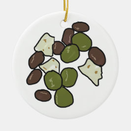Feta Kaas en Olijven Keramisch Ornament