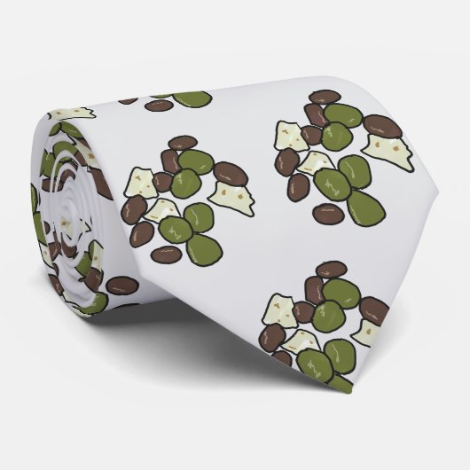 Feta Kaas en Olijven Stropdas (Opgerold)