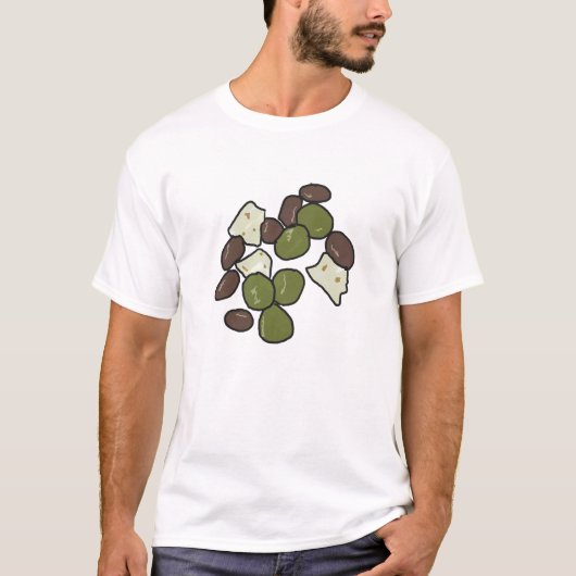 Feta Kaas en Olijven T-shirt (Voorkant)