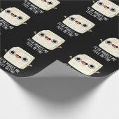 Feta Makes Me Fell Betta Funny Cheese Pun Dark BG Cadeaupapier (Hoek)