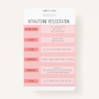 Fetal Monitoring Nurse Reference Badge