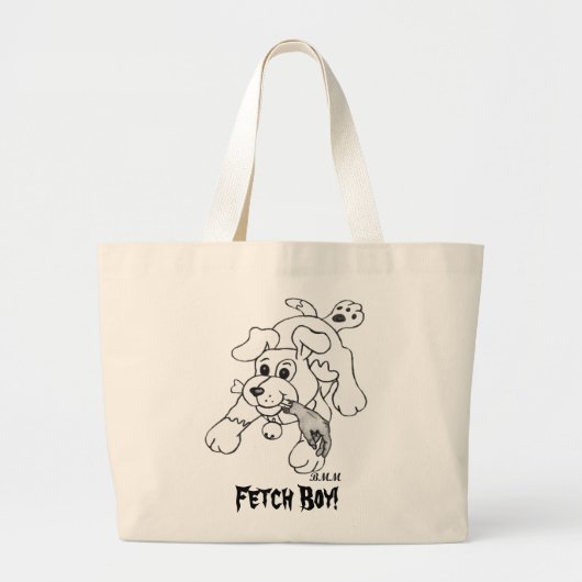 Fetch Boy Grote Tote Bag (Voorkant)