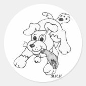 Fetch Boy Ronde Sticker (Voorkant)