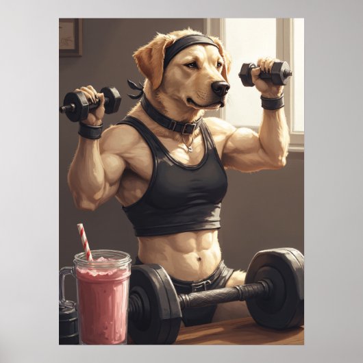 Fetch Gains: Pumped Paws in actie Poster (Voorkant)