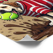 Fetch Gebeurt Grappige poster modderige Labrador h (Hoek)