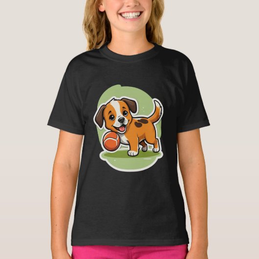 Fetch Happens - Funny Dog Cartoon T-shirt (Voorkant)