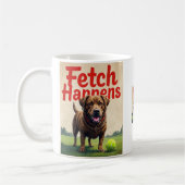 Fetch Happens Humorous Dog Coffee Cup mok (Links)