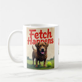 Fetch Happens Humorous Dog Coffee Cup mok