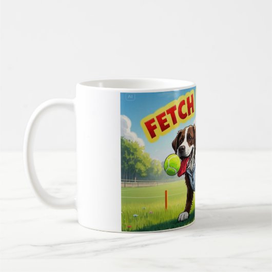 Fetch Happens Humorous dog koffiekopje mok modderi (Links)