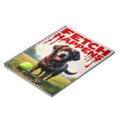 Fetch Happens Humorous Dog Spiral notitieboek (Linkerzijde)