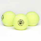 Fetch is leven - Paw Print Hearts Cute Dog Tennisballen (Multi)