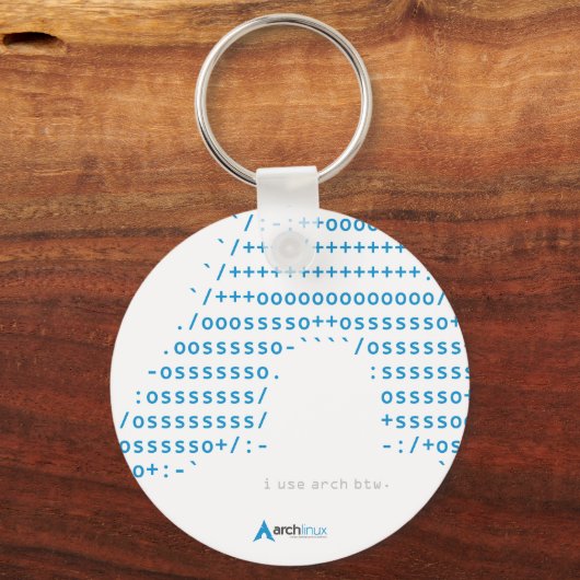 Fetch Light Arch Linux Logo Sleutelhanger (Voorkant)