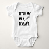 Fetch My Milk Boer, Funny Milk Baby Gift Romper (Voorkant)