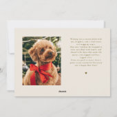 Fetching Christmas Cheer Cream Dog Photo  Feestdagenkaart (Achterkant)