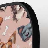 Fetching Fun: Aangepaste hond-thema Blush Pink Pickleball Paddle (Links Detail)