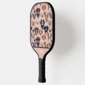 Fetching Fun: Aangepaste hond-thema Blush Pink Pickleball Paddle (Links)