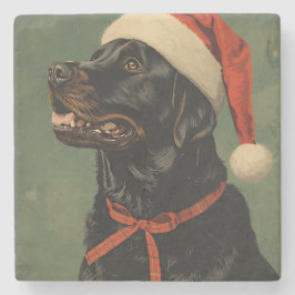 Fetching Through the Snow Stone Coaster Stenen Onderzetter