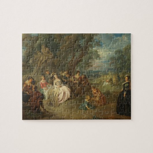 Fête Champêtre, c. 1730 (olie op canvas) Legpuzzel (Horizontaal)