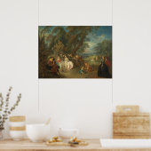 Fête Champêtre, c. 1730 (olie op canvas) Poster (Keuken)