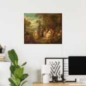 Fête Champêtre - Jean-Baptiste Pater Fine Art Poster (Thuiskantoor)