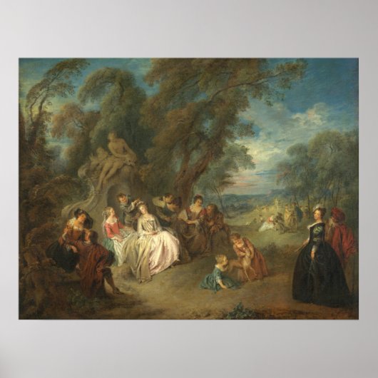 Fête Champêtre - Jean-Baptiste Pater Fine Art Poster (Voorkant)