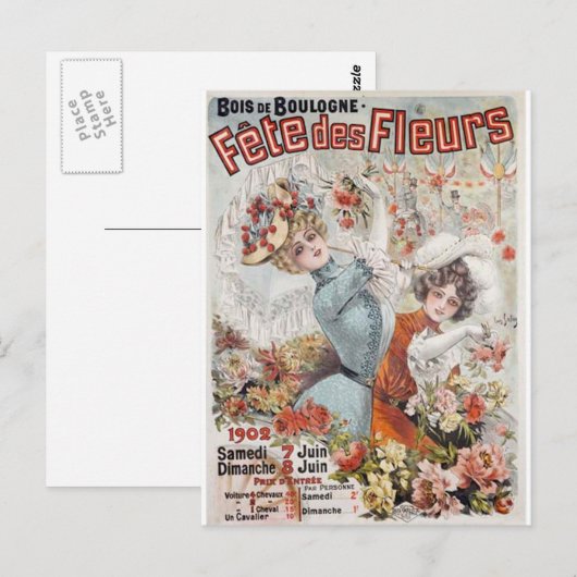 Fete de Fleurs Briefkaart (Voorkant / Achterkant)