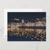 Fête des Lumières bateaux - Lyon Briefkaart (Voorkant / Achterkant)