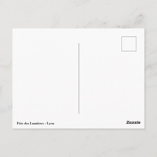Fête des Lumières Fourvière - Lyon Briefkaart (Achterkant)