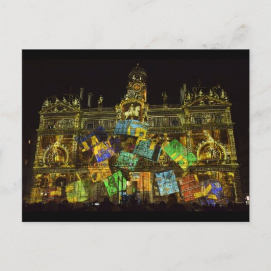 Fête des Lumières Lyon Briefkaart (Voorkant)