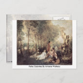 Fetes Galantes By Antoine Watteau Briefkaart (Voorkant / Achterkant)