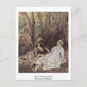 Fetes Galantes Detail van Antoine Watteau Briefkaart