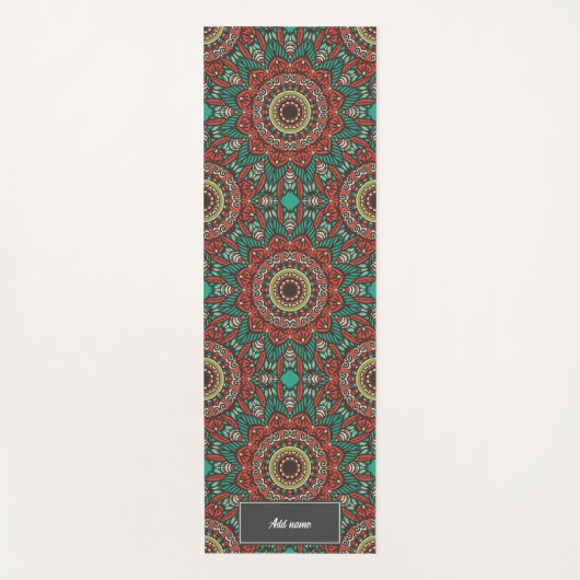 Fethers of Life Mandala patroon retro aangepaste n Yogamat (Voorkant)