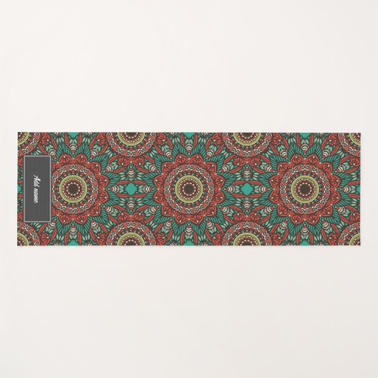 Fethers of Life Mandala patroon retro aangepaste n Yogamat (Voorkant (horizontaal))