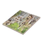 Fethiye Ancient Lycian Tombs Waterverf Tegeltje (Zijkant)