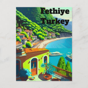 Fethiye Turkije Reis Poster Kunst, Fethiye Turkije Briefkaart