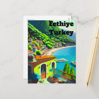 Fethiye Turkije Reis Poster Kunst, Fethiye Turkije Feestdagenkaart