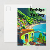 Fethiye Turkije Reis Postkaart Kunst, Fethiye Turk (Voorkant / Achterkant)
