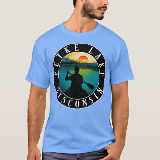 Fetke Lake Wisconsin kanoën T-shirt