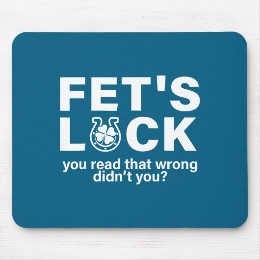 Fet's Luck St. Patrick's Ierse Illustratie Muismat (Voorkant)