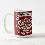 Fettuccine is de Fancy neef van Spaghetti Koffiemok (Links)