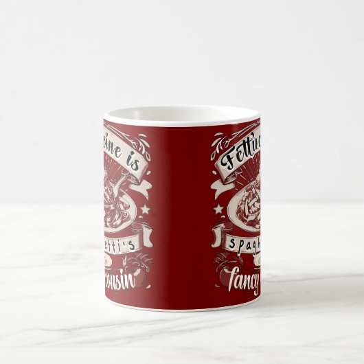 Fettuccine is de Fancy neef van Spaghetti Koffiemok (Center)