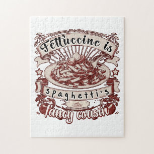 Fettuccine is de Fancy neef van Spaghetti Legpuzzel