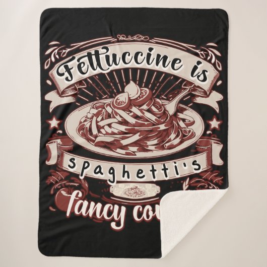 Fettuccine is de Fancy neef van Spaghetti Sherpa Deken (Voorkant)