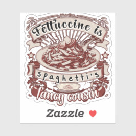 Fettuccine is de Fancy neef van Spaghetti Sticker