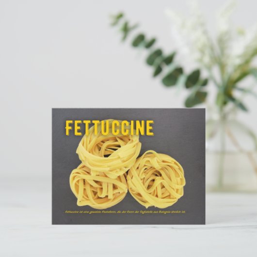 Fettuccine Italienisches Restaurant Rezept zutat Briefkaart (Staand voorkant)